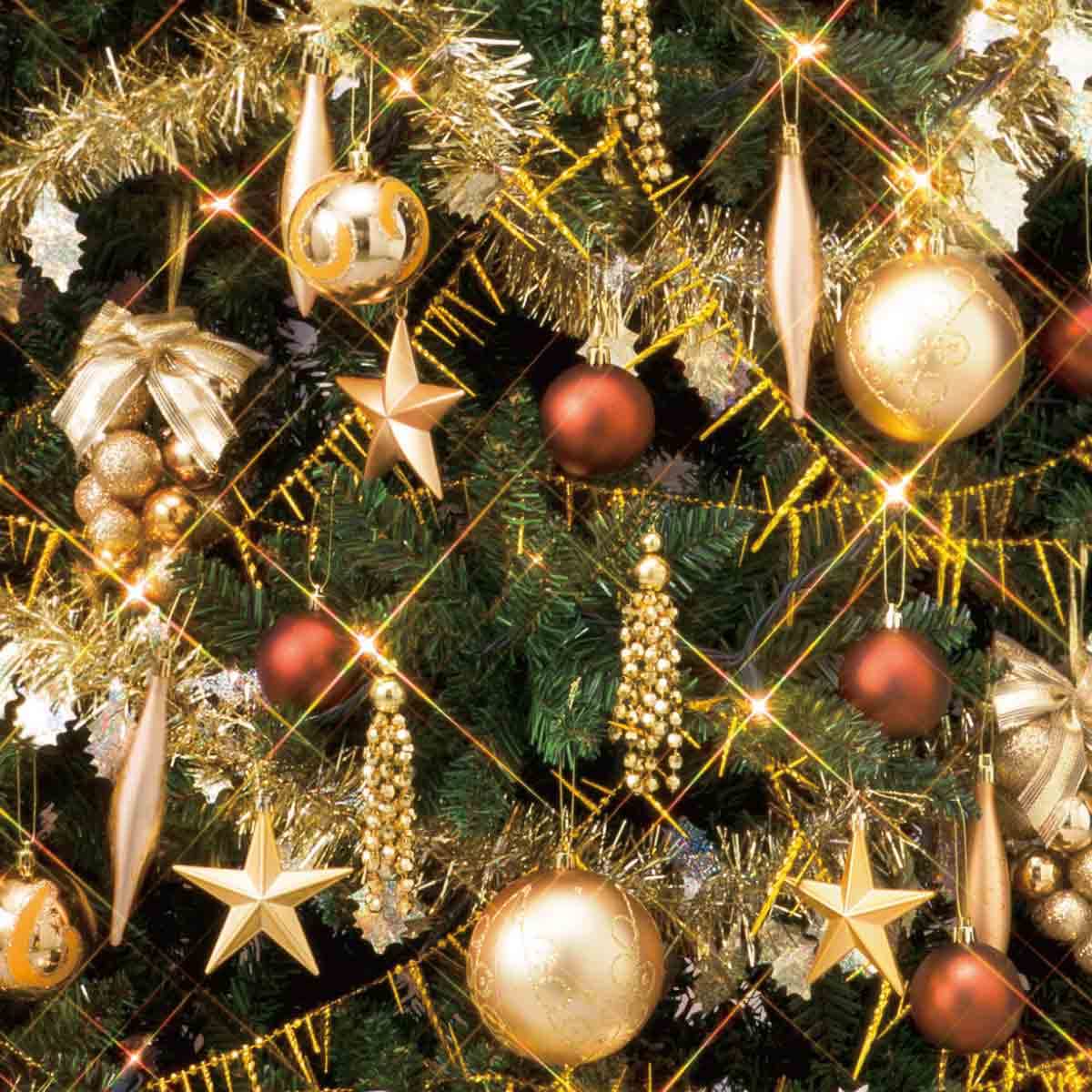 Amazon | コンチネンタルクリスマスツリーセット ゴールド H180